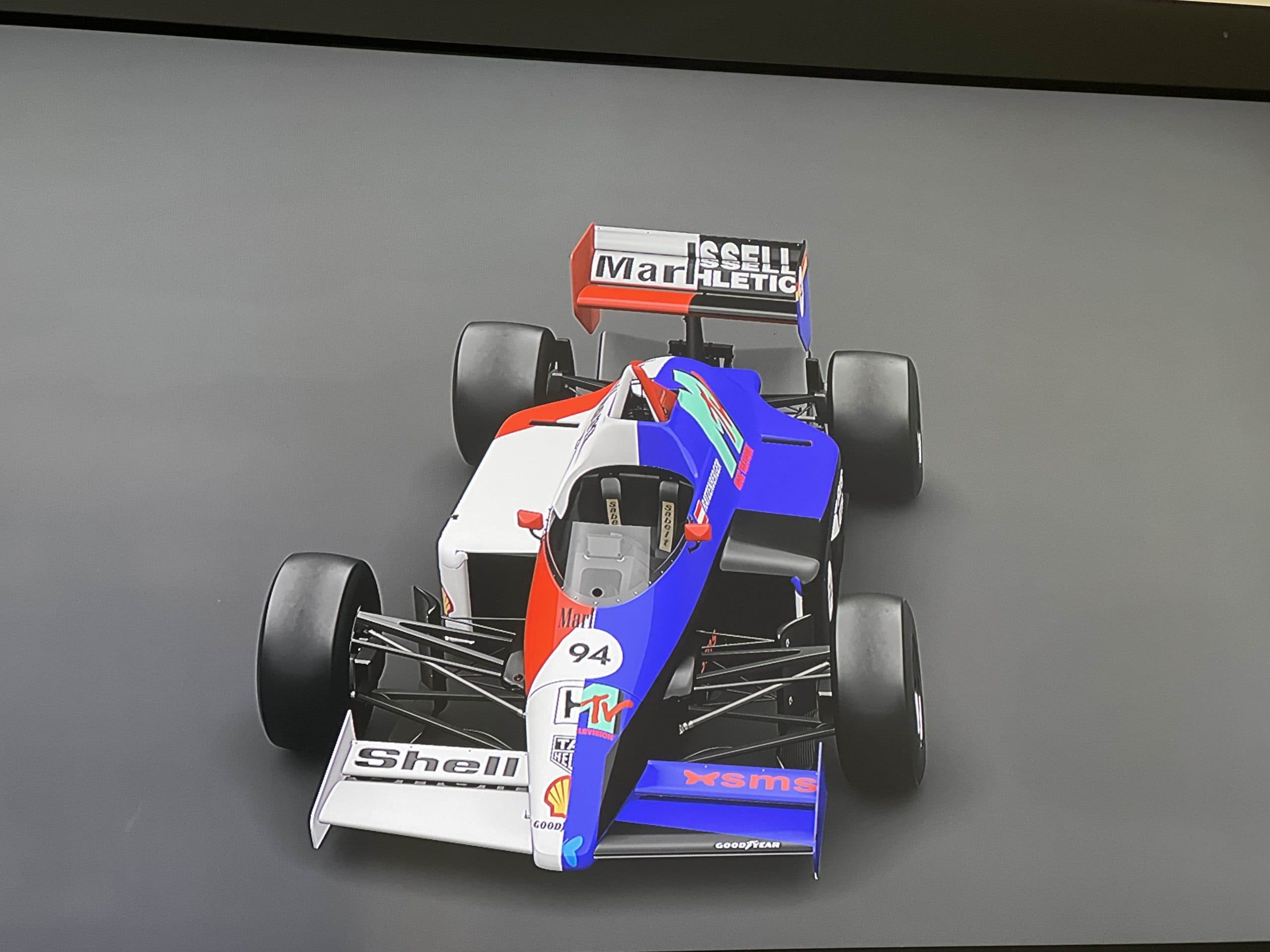 Formula 1 car designed by a student in Automation: The Car Company Tycoon Game