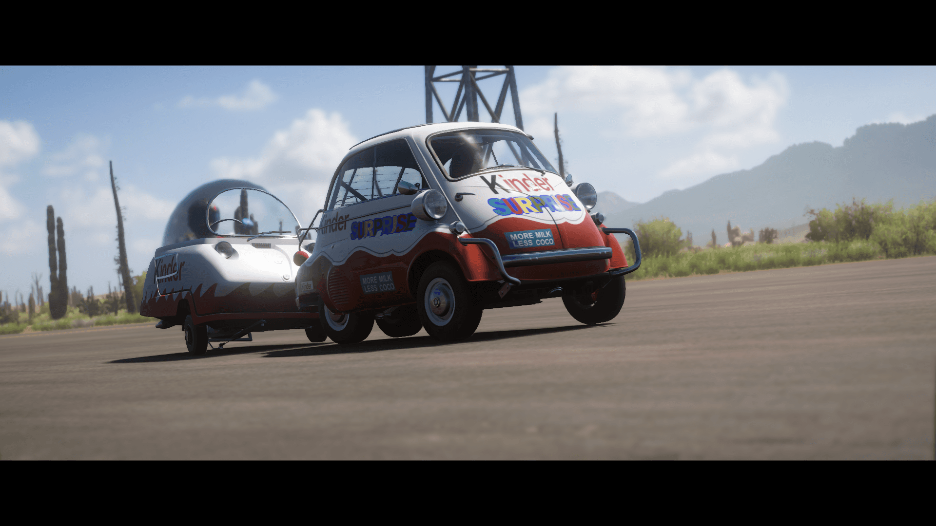 Custom-branded cars being tested on track in BeamNG.drive physics simulator