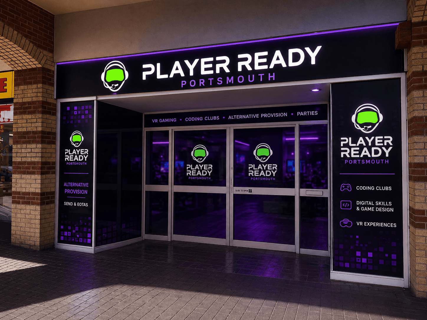 Player Ready Portsmouth storefront at Bridge Shopping Centre