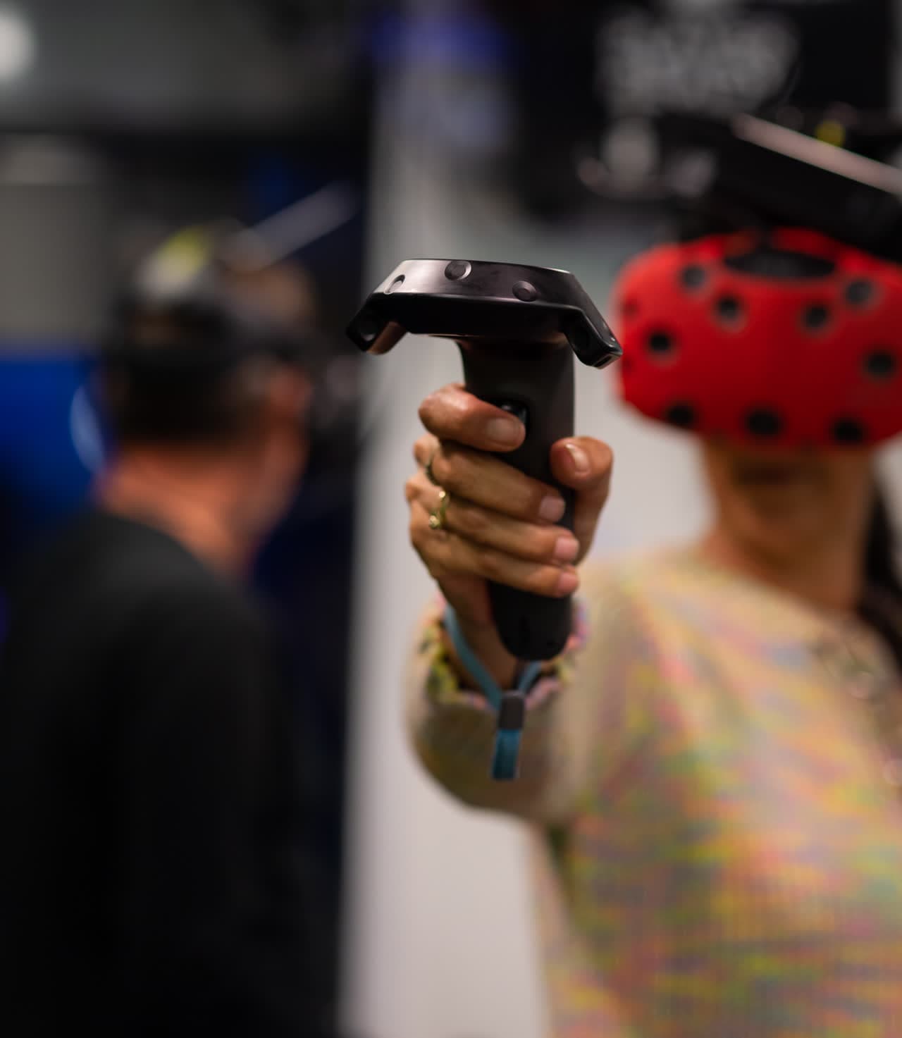 Group enjoying VR at Plymouth