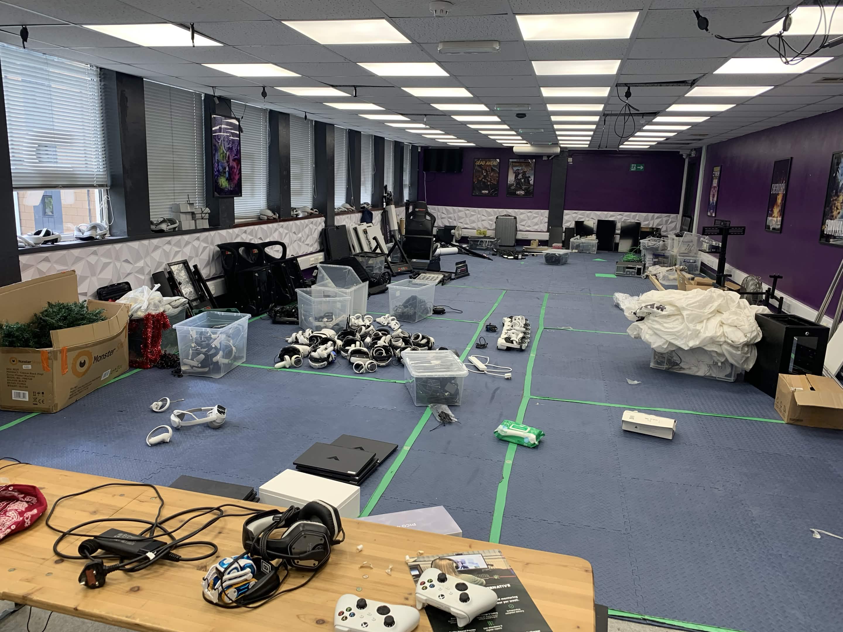 Gaming setup at Player Ready venue