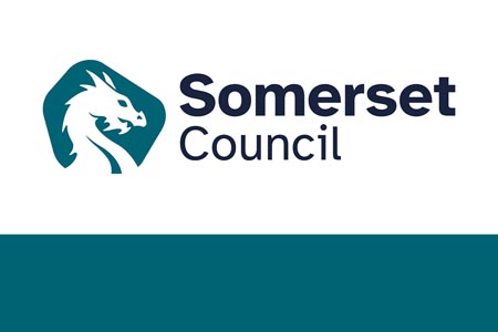 Somerset Council Approved Alternative Provision Logo Blue & White