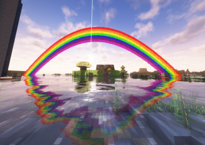 A Rainbow in Minecraft on ReadyCraft 2.0 by Player Ready